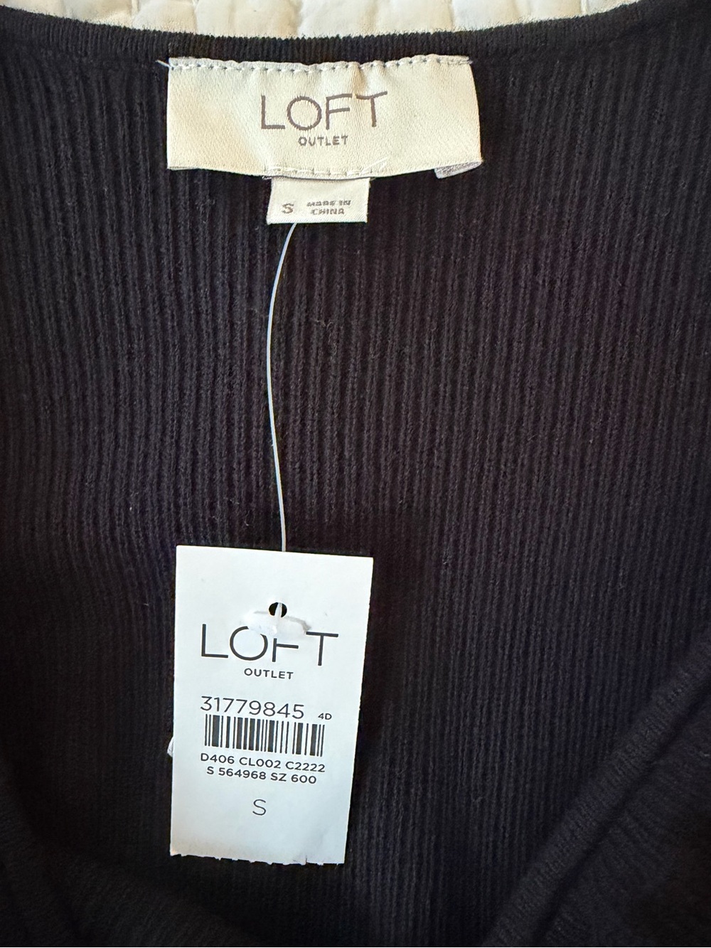 LOFT Black Ruffle Off-Shoulder Tank - Picture 3 of 7